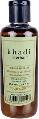 Khadi Herbal Rosemary & Henna Hair Oil ( No Mineral oil & Paraben Free) - 210 ml - Image 1 of 3