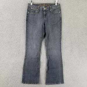 Arizona Jean Co. Junior's Low Rise Flare Leg Blue Jeans Size 5 Medium Wash - Picture 1 of 22