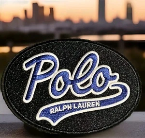 POLO RALPH LAUREN STIL 4" OVAL Bügelbild bestickt Patch - Bild 1 von 2