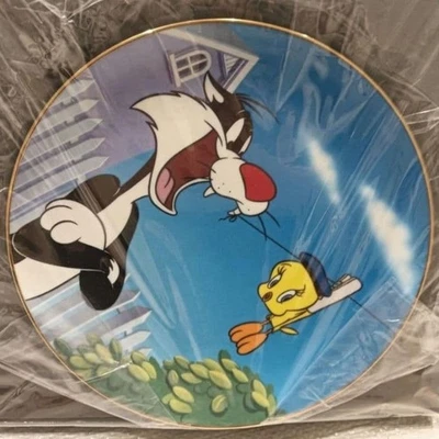Assiette collector Warner Bros Looney Tunes Tweety 24 cm neuve rare - Photo 1/3