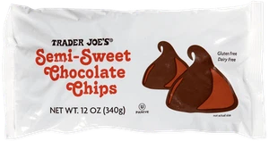 Trader Joe’s Semi-Sweet Chocolate Chips 12 Oz - Pack of 3 - Picture 1 of 3