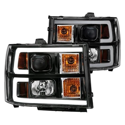 For GMC Sierra 2500 HD 07-14 Headlights Plank Style Driver & Passenger Side Foto 1 de 4