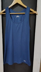 womans Under Armour blue heat gear tank top size medium - Picture 1 of 2