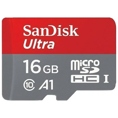 SanDisk Ultra 16 GB microSDHC UHS-I A1 Class 10 – 98 MB/s Fast Flash Storage - Image 1 of 4