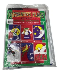 Snowman Banner Flag Indoor Outdoor Double Sided 28"x30" Kmates New - Picture 1 of 3
