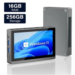 5.5" Touch Screen Mini PC Windows 11 Pro Intel N5095 16GB+256GB with Battery - Picture 1 of 8