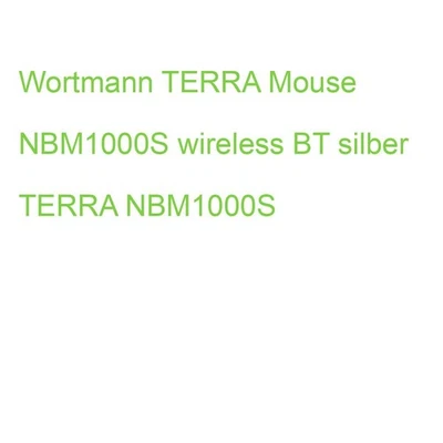 Wortmann TERRA Mouse NBM1000S wireless BT silber TERRA NBM1000S (4039407060290) - Bild 1 von 2