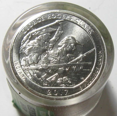 2017 George Rogers Clark Sealed Roll 12 Uncirculated ATB Quarters Danbury Mint - Image 1 of 2