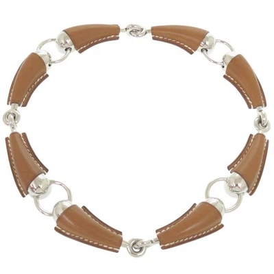 AUTÉNTICO HERMES Collar Epure Equestre Gargantilla Fove VaudBarenia/Metal Foto 1 de 4