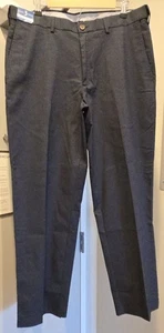 Men's NWT Haggar Classic Fit Flex Waist Twill Dress Pants Navy Blue Size 36 x 30 - Picture 1 of 9