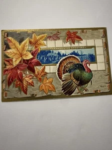 Thanksgiving Greetings Vintage Embossed Postcard PC 1910s unposted used - Picture 1 of 10