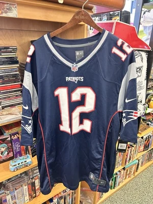 Nike Tom Brady New England Patriots Men's Jersey, Size L - Navy Blue - Image 1 of 4