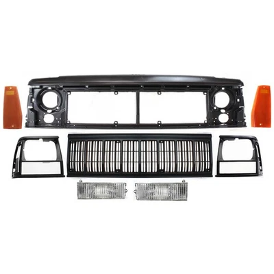 Header Panel Kit For 1991-96 Jeep Cherokee Grille Side Marker Turn Signal Light - Image 1 of 4