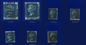 1869 SG46-47 2d Blue Plate 13 & 15 Good Used All Imaged Choice of 7 Items kajs - Picture 1 of 16