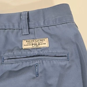 Polo Ralph Lauren Shorts Mens Size 38 Lght Blue Tyler Shrt Classic Chino Vintage - Imagen 1 de 12