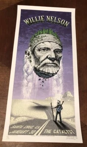 2006 EMEK SIGNIERT WILLIE NELSON SANTA CRUZ LILA VARIANTE KONZERT POSTER #26/30 - Bild 1 von 3