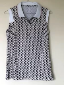 ROHNISCH LADIES GOLF SHIRT NEW SMALL PINK WHITE BLACK - Picture 1 of 8