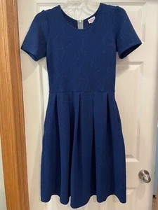 LuLaRoe Amelia Short Sleeve Cocktail Dress W/ Scoop Neck & Short Sleeves Size L - Picture 1 of 2