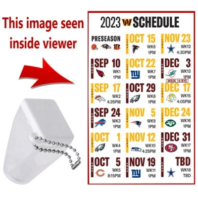 Washington Commanders 2023 Schedule Keychain Viewer - Image 1 of 3
