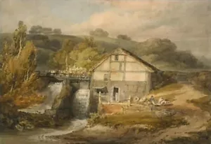 Keyes Mill, Pembury 1796 by J.M. William Turner - 17" x 22" Fine Art Print-01062 - Picture 1 of 1