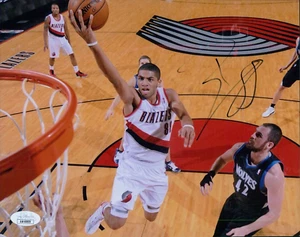 Nicolas Batum Portland Trail Blazers Signed 8x10 Matte Photo JSA Authenticated - Picture 1 of 2