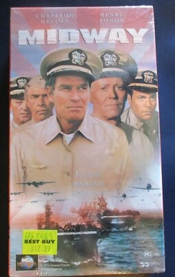 MIDWAY" (VHS, 1995) Charlton Heston Henry Fonda James Coburn Military Navy ' Foto 1 de 2