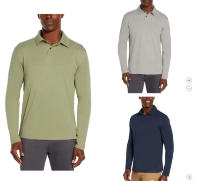 Banana Republic Long Sleeve Luxe Touch Polo - Image 1 of 2