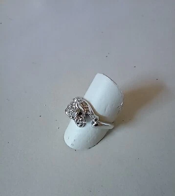 ANELLO  donna   argento 925  con   Leone +  zirconi - Immagine 1 di 4