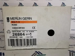 LOT 3PCS Merlin Gerin C60HC6R100 miniature circuit breaker -C60H RCBO - Picture 1 of 4