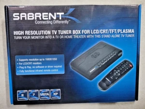 SABRENT, TV-LCDHR, HIGH RESOLUTION TV TUNER, Computer LCD/CRT/TFT/Plasma, NEW - Picture 1 of 23
