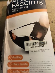 Plantar Fasciitis Night Splint Adjustable Foot Drop Ankle Brace Support Toe Pain - Picture 1 of 1