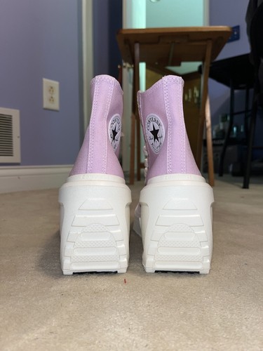 Scarpe alte con zeppa plateau rosa Converse nuove senza scatola A07584C donna 7 5