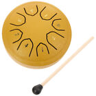 4&quot; 8-Note Steel Tongue Drum with Drumsticks for Meditation, Yoga, Camping