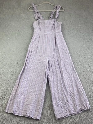 Anthropologie Elevenses Jumpsuit Coastal Flowy Bohemian Chic Pockets Size 6P EXC - Image 1 of 4