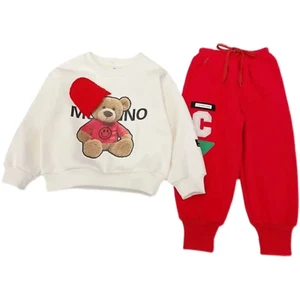Ropa Top Con Estampado Y Pantalones De Chándal Traje De Bebé Para Niños - Picture 1 of 13