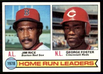 1979 Topps #2 Jim Rice George Foster Reds Red Sox - Image 1 of 2