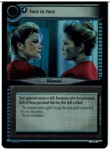 STAR TREK CCG 2E REFLECTIONS 2.0 FOIL CARD FACE TO FACE 2R9 ex - Picture 1 of 1