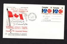 Canada 1971 Census #542 pair FDC Rosecraft  cachet unaddressed