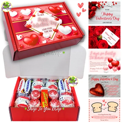 31 ITEM TUNNOCKS VALENTINES PERSONALISED CHOCOLATE GIFT BOX Teacake Snowball - Image 1 of 4