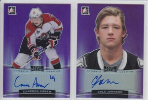 2014-15 ITG LEAF METAL COLE JOHNSON AUTO PURPLE /15 AUTOGRAPH Signature BA-CJ1