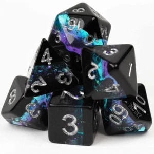 Juego de dados - Geoda cristalina - 7 dados de resina - Mazmorras y dragones - Imagen 1 de 4
