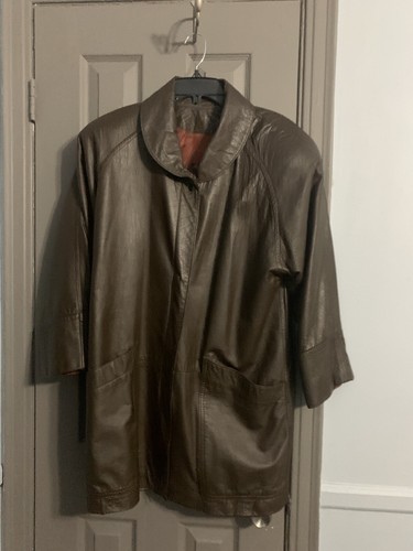 VETEMENTS Cappotto marrone vintage GINO di GIORGIO ANNI '80 in pelle taglia small