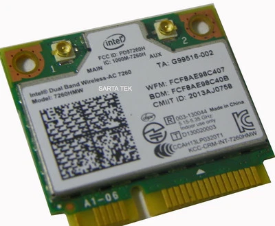 Nuevo OEM Intel Doble Banda Inalámbrico-AC 7260 7260HMW ac/a/b/g/n Bluetooth PCIe Medio  Foto 1 de 3