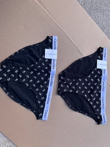 Womens Calvin Klein Carousel CK BIKINI Panties COTTON STRETCH D1618 2-PAIR SZ S - Picture 1 of 4