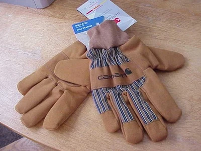 Sintetizador de pato de invierno aislado XXL Carhartt para hombre. Guantes de gamuza de punto con puño Foto 1 de 4