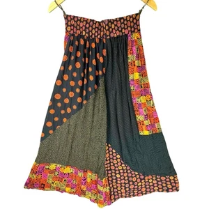 VTG 80s Dorothy Schoelen Platinum Maxi Skirt Culottes Sz S Pockets Colorful - Picture 1 of 11