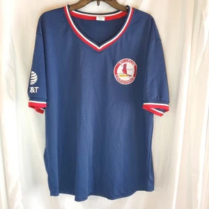 ST LOUIS CARDINALS Herren Navy Patch Mesh V-Neck Pullover Baseball Jersey XL Sga - Bild 1 von 4