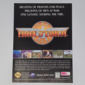 Iron Storm Sega Saturn Millions Of Men Print Ad/Poster