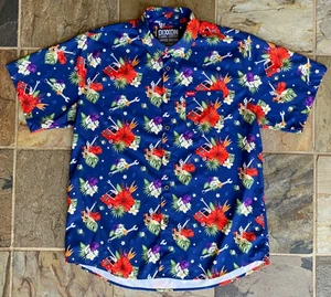 Dixxon Flannel Co Hawaiian Shirt Mens-XL-Tropical Floral Snap On Tools - Picture 1 of 5