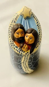 DIECIMILA VILLAGGI Maria Giuseppe Gesù Bambino Natività Perù fatto a mano 1 pezzo - Foto 1 di 7